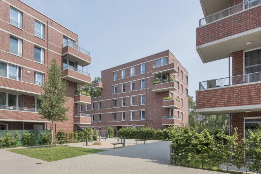 Gebäude im IBA Hamburg Quartier Fischbeker Heidbrook